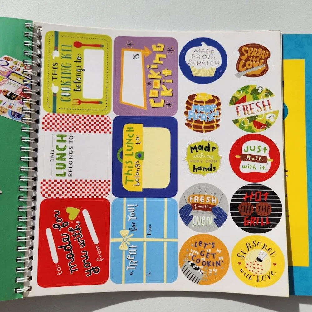 Cooking Class 57 Fun Recipes Kids Cookbook Book Recipe Cards Stickers